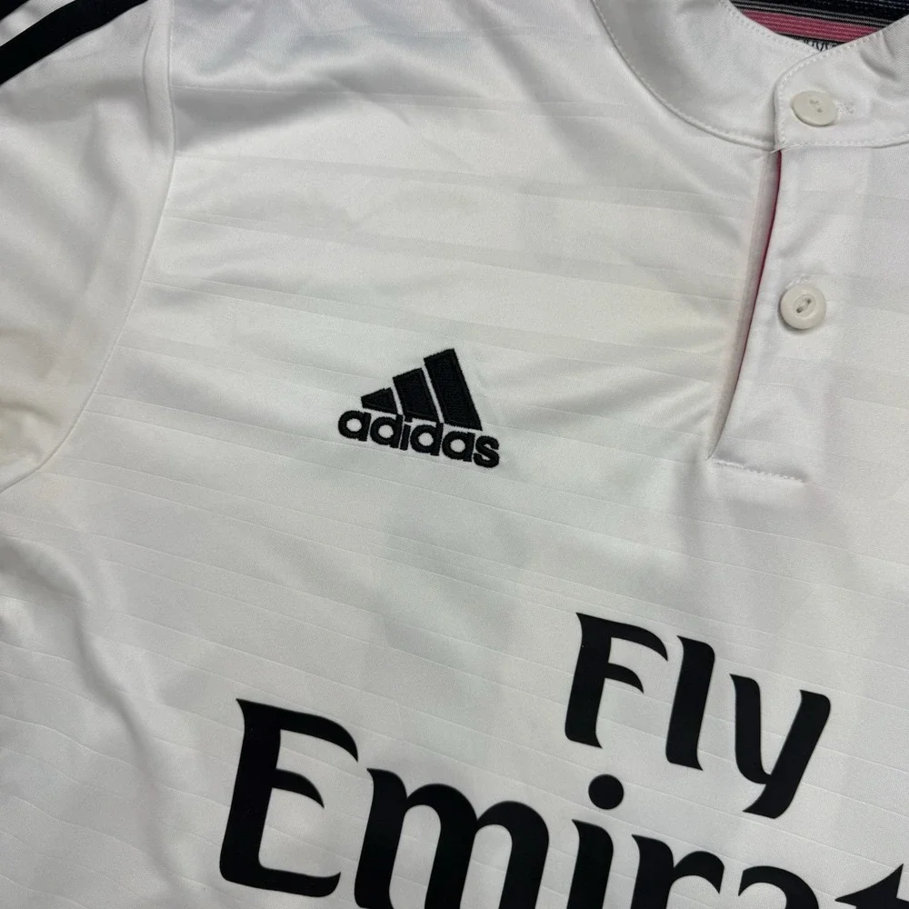 Real Madrid Adidas Soccer Jersey Mens Small White Fly Emirates Football Shirt 10